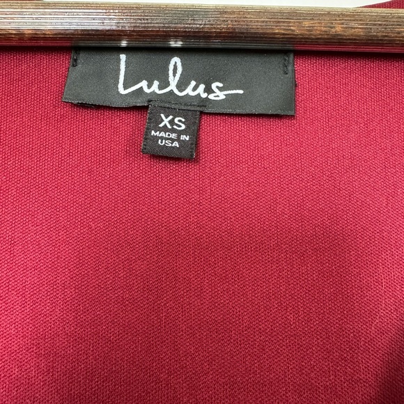 Lulu’s Shifting Dears wine red mini dress - Picture 2 of 5